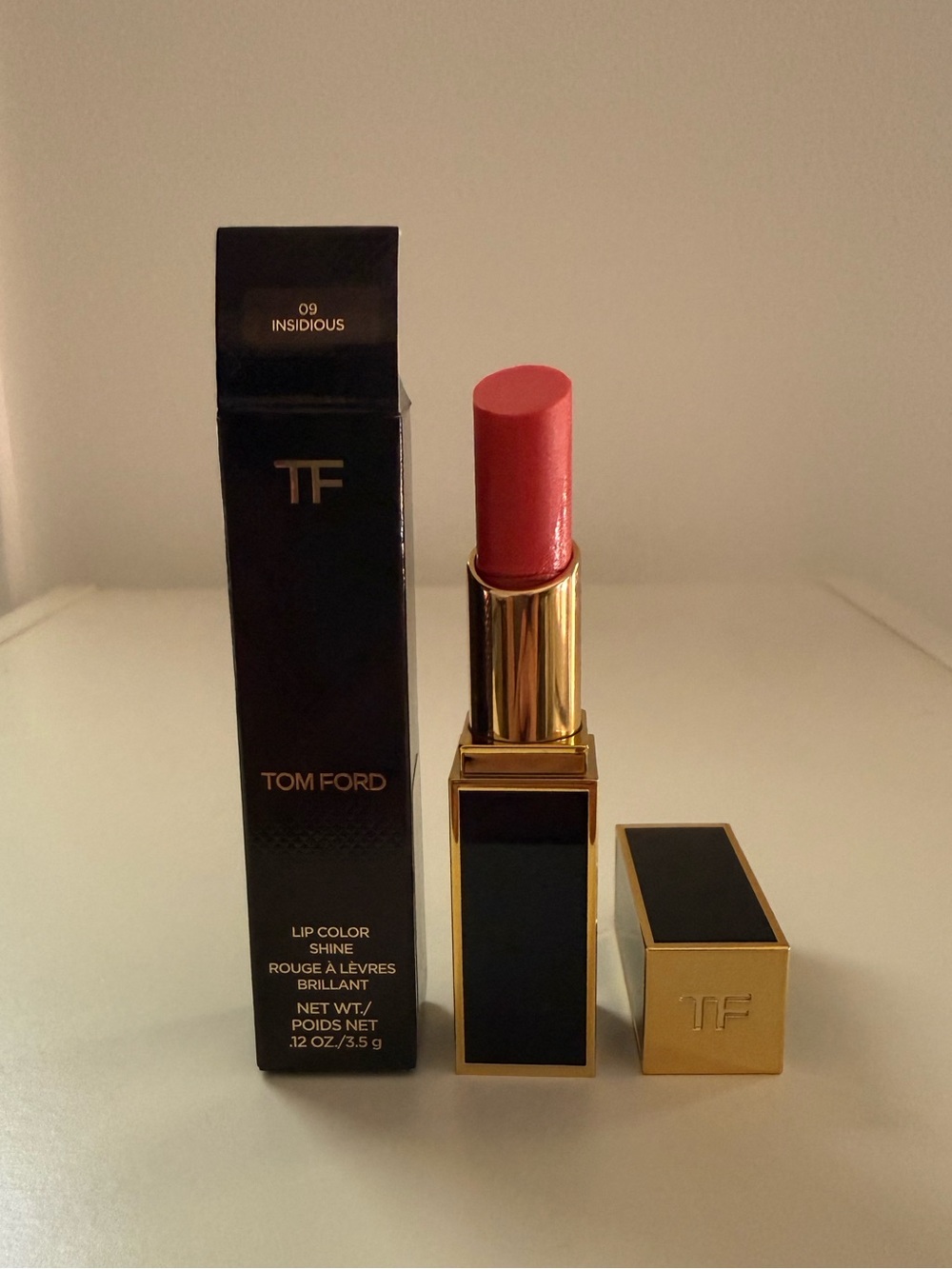Tom Ford Lip Color Shine 09 Insidious 0.12 oz/3.5g NIB Full Size